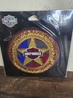 Cowboy Harley Davidson Star Of Texas Texas Gold Rangers Badge Emblem Patch 