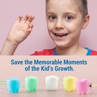 50pcs Dental Kids Milk Tooth Save Storage Case Baby Teeth Holder Plastic Boxes