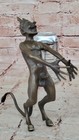 Collector Edition Signed Satyr Faun Devil Devilish Bronze Sculpture Figure Nude