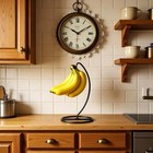 Black Banana Holder Stand  17lbs Heavy Duty Rustproof Banana Hanger  Countertop