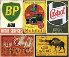 24 Pieces Gas And Oil Tin Signs  Retro Vintage Metal Sign For Home Man Cave Gara