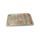 1971 Georgia Motorcycle License Plate Tag K a 3411 Blue Collector Man Cave 
