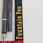 Sheaffer School Fountain Pen Black   Chrome Fine Point 2 Cartridges New 68550