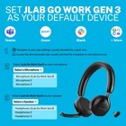 Jlab Go Work 3 Wireless On-ear Headset  Boom Mic  Usb Dongle Connection
