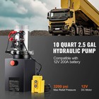 2 64 Gal 10 Quart Double Acting Hydraulic Pump 12v Dump Trailer Power Unit 2 1hp