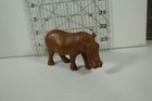 Wooden Hand Carved African Hippopotamus 2 1 2  X 4 1 4  Solid Hardwood
