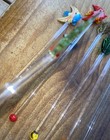 Set Of 7 Glass Cocktail Swizzle Stir Sticks Stirrers Drink Barware Bar Frogs