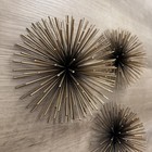 Mcm Atomic Gold Metal Starbursts Wall Hanging Art Set Of 3