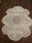 Vintage Handmade Ivory Lace Crochet Doily Table Cover Tablecloth 24  X 30 