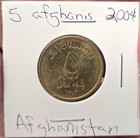 Afghanistan Lot Of 5 Coins   1952-2004  50 Pul   1  2  5 Afghani Coins