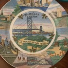 Vintage Collecter     Plate Windsor Ontario Canada Land Marks