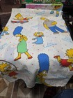 Vintage 1990s The Simpson Twin Flat Bed Sheet Bart Homer Lisa Marge Excellent