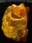Colombian Amber Hand-carved Bear With Insects Inside     35g Natural Fossil