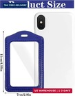 3 Pcs Leather Id Badge Holder  Vertical Double Sided Badge Holder  Clear Waterpr