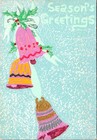   Vtg Topographical Postcard Handmade Artwork Season s Greetings Card C1972 Va