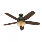 Builder Deluxe 52 In  Indoor New Bronze Ceiling Fan With Light Kit