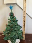 Vintage Retro 70s 21    Atlantic Mold Large Ceramic Christmas Holiday Tree 3 Piece