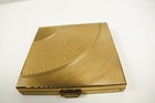 Vintage 1960s Max Factor Hollywood Gold Tone Loose Powder Compact Made In Usa