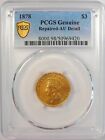 1878 Three Dollar Indian Gold Coin  3 - Certified Pcgs Au Details - Rare Coin 