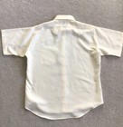 Vtg De Garo Shirt Mens 16 Light Yellow Woven Stripes Button Up Usa 70s