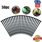 50 Pack 8 Inch Landscape Edging Stakes Plastic Garden Spikes Spiral Nylon Lands