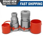 Flat Face Hydraulic Coupler 1 2  Body X 1 2  Npt Thread For Bobcat Skid Steer