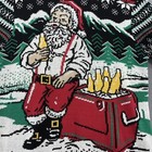 Ugly Christmas Sweater Mens Size L Santa Claus Crewneck Santa Drinking Beer
