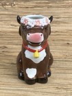 Hawaiian Moo Cow Tiki Mug W  Flower Necklace 5 75  Tall 15 Fl Oz New
