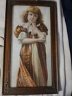 Antique Yard Long  meditation  Pensive Little Girl   Beautiful Print 
