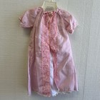 Vintage Pink Gingham Lace Doll Dress Fits American Girl Cabbage Patch 18-20 