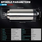 Us Ship   2 2kw 110v Air Cooled Cnc Vfd Spindle Motor Kit Er20 80mm Clamp 24000rpm