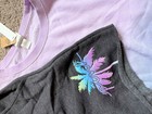 Nwt Pink By Victoria s Secret 2-pc Set Ombre Crop Fleece Tee   Dad Shorts - Xl
