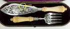 Antique Aesthetic English Sterling Silver Fish Set George Angell 1879 In Case