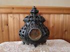 Vintage Antique Deemer  Clock 1908 Cast Iron Parlor Stove Mantle With Alarm