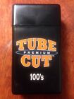 6 Gambler Tube Cut 100 s Size Cigarette Case Hard Flip Top Black Heavy Duty Box