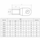 4 - 50mm   Tinned Copper Lug Ring Terminals Battery Wire Welding Cable Connectors