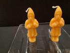 Pair Bulows Best Christmas Santa Beeswax Candles-new-3 1 4 