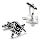 Masons Emblem Cufflinks Freemason Masonic Compass And Square New With Gift Bag