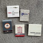 Lot Of 5 Vintage Airline Matchbooks Aa 21 Club Twa Western Van Nuys