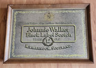 Vintage Johnnie Walker Black Label Scotch Wood Framed Mirror Picture Distillery