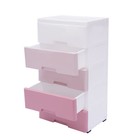 New 5 Drawer Chest Dresser Clothes Storage Bedroom Furniture Cabinet Pink White
