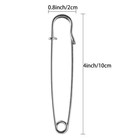 20 Pack Large Safety Pins  4  Heavy Duty Blanket Pins For All 4 Inch  Silver