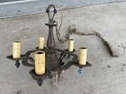 Antique 1930   s 5-bulb Art Deco Ceiling Light Fixture Parts For Restore Project