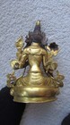 Antique Nepal Bronze Turquoise Green Tara Kwan-yin Bodhisattva
