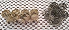 Vintage Ornate Filigree Gold Tone Metal Cherub Tube Lipstick Holders