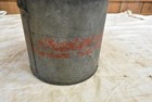 Vintage Fishing Pail Galvanized Floating Minnow Bucket Can