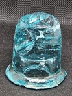 Antique Aqua Blue Glass Lightning Rod Insulator Cross Top Horizontal Hole Lri