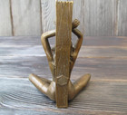 Vintage Bronze Sculpture Statue Woman Nude Marble Deco J patoue Rare Decor Rare