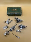 Vintage Singer Greist Simanco Sewing Machine Attachments   Lot Of 8 Pcs  box Vg 