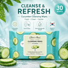 2 Pack Facial Cleansing Wipes Aloe Cucumber Makeup Remover 30 Wipes Per Pack